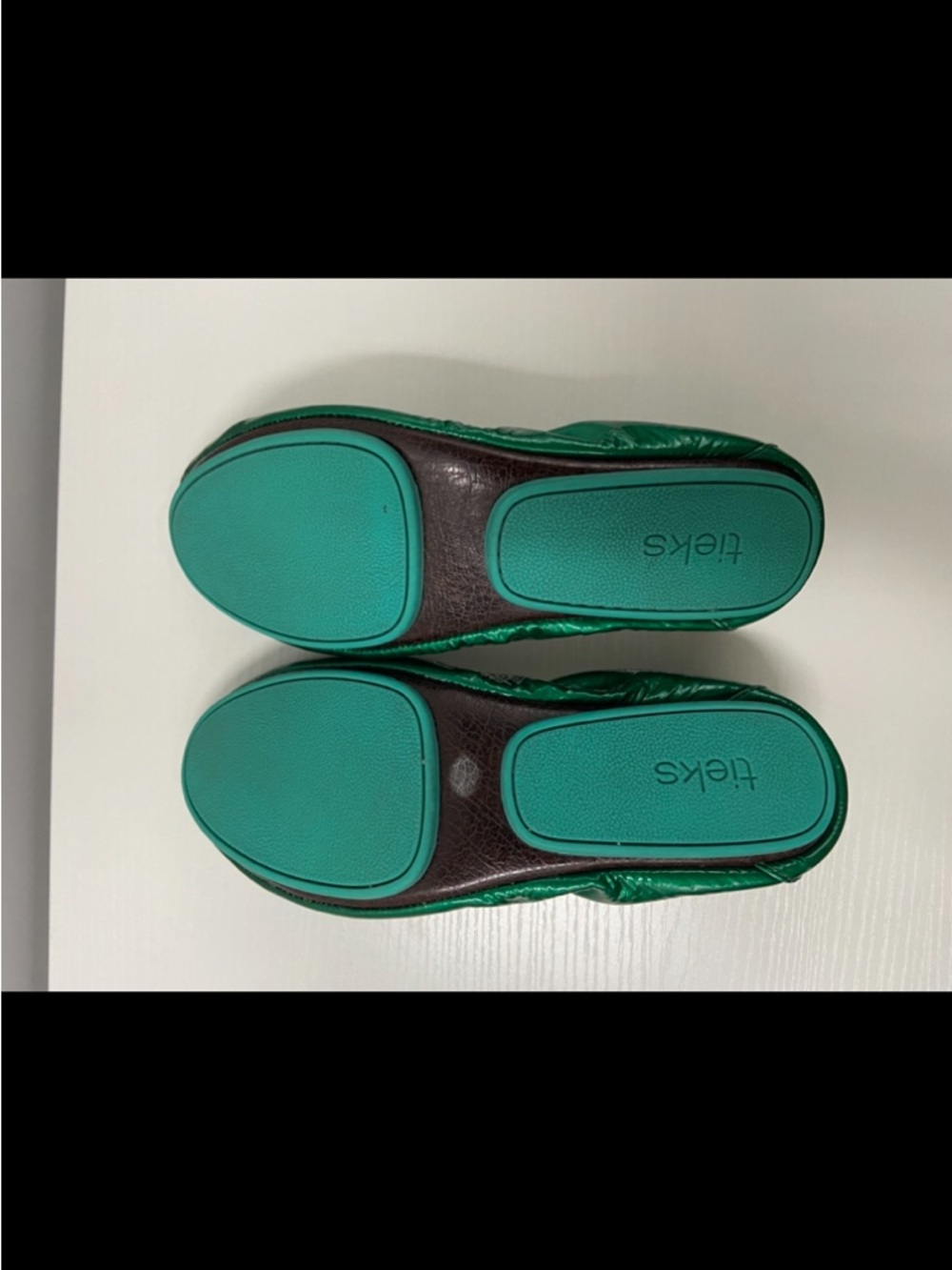 Tieks Emerald Patent Leather Ballet Flats Gavrieli Slip On Shoes Green Women 6 - Picture 14 of 16